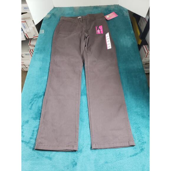 Lee Jeans Size 6 Womens Brown Stretch Mid Rise Slimming Classic Straight NWT - Picture 1 of 16